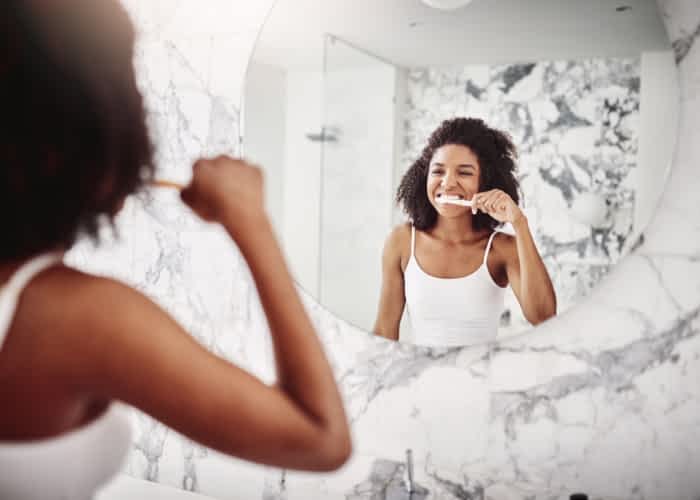 brushing your teeth